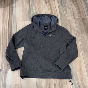 Men’s Primitive Charcoal Hoodie with Embroidered Logo | Large